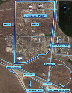 Aerial Illustration of Crossroads Point Business Center