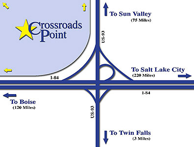 Crossroads Point Business Center I-84 & US 93 Interchange Illustration
