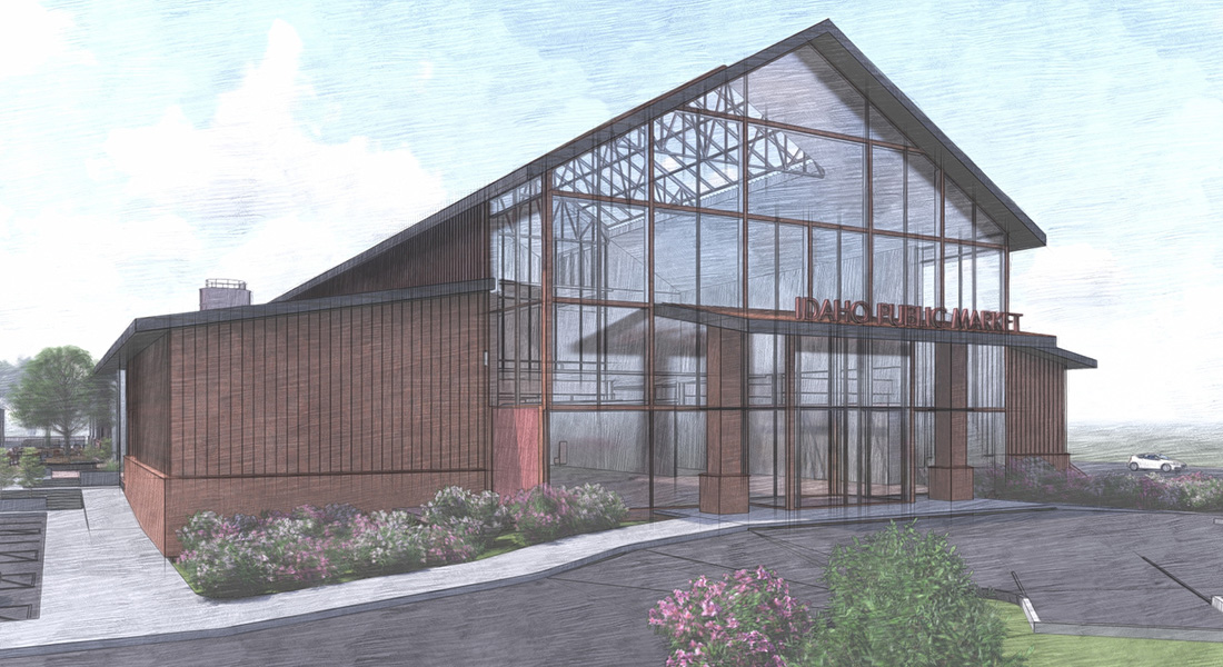 Flat Iron Public Market Coming Soon to Crossroads Point - Proposed Builidng Render
