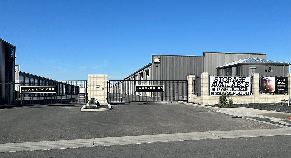 LuxeLocker Grand Opening at Crossroads Point - Front Gates to New Luxuary Storage Facility